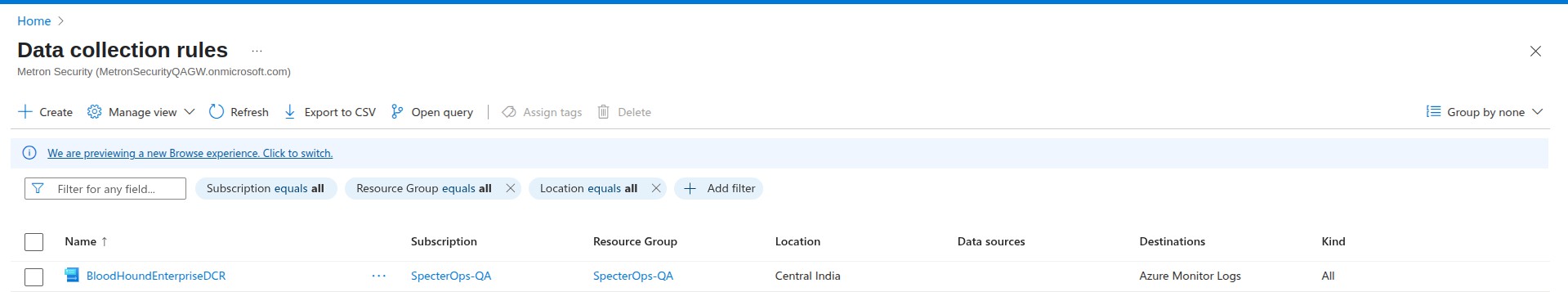 Verify Data Collection Rules
