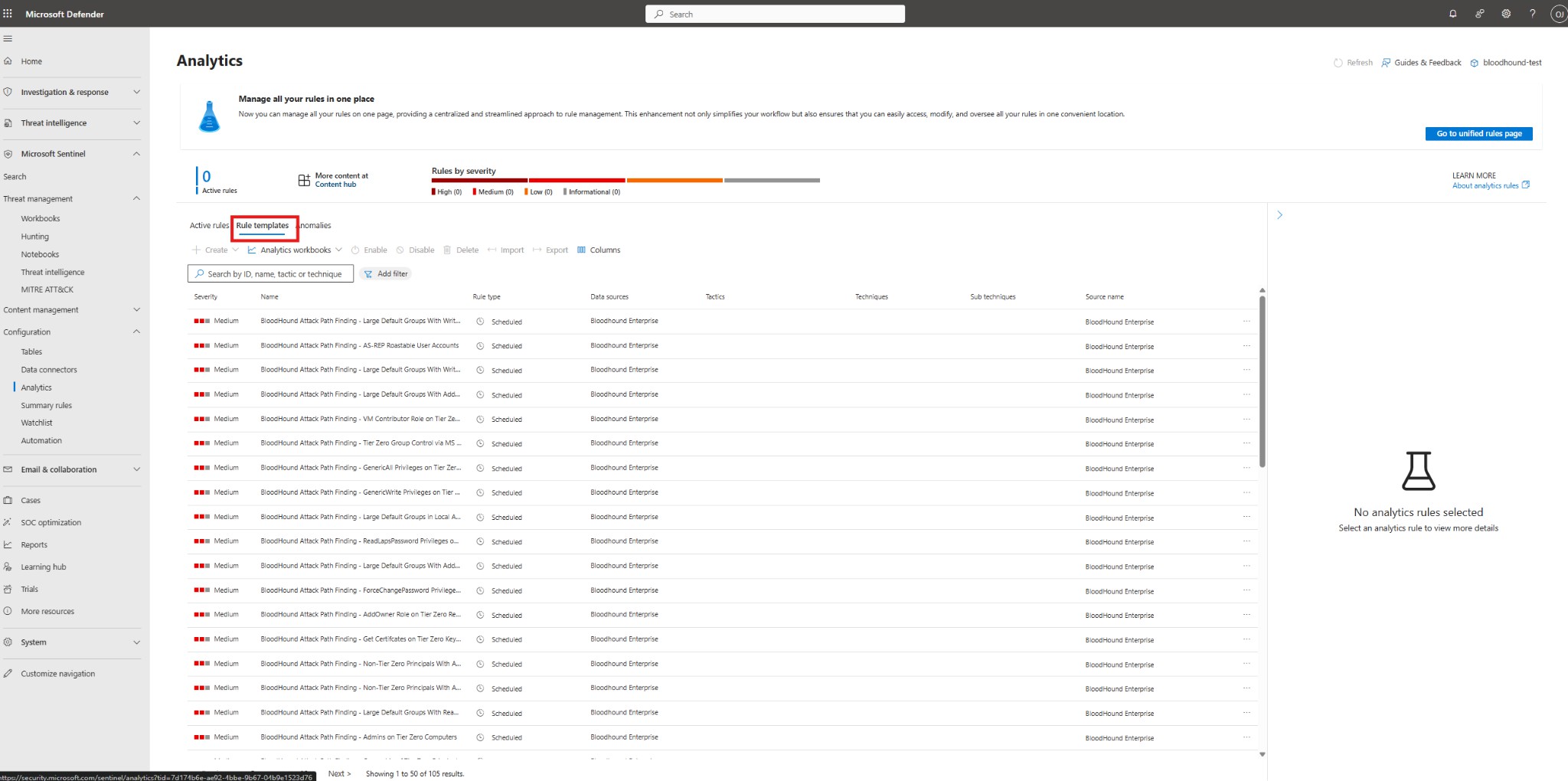 Verify Analytics Rules
