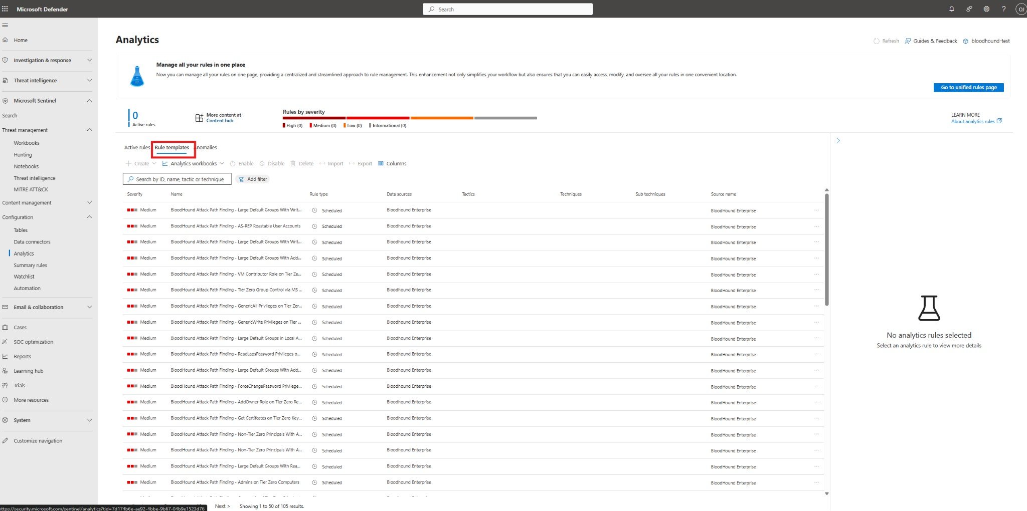 Verify Analytics Rules
