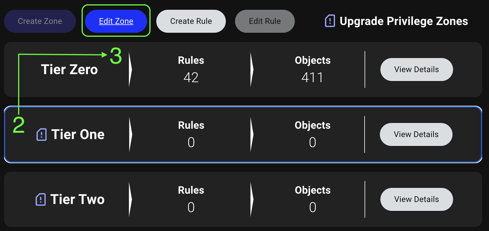 A view of the Zone Builder edit zone page in BloodHound Community Edition