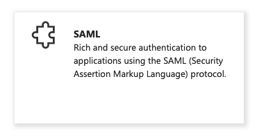SAML single sign-on option in Entra ID