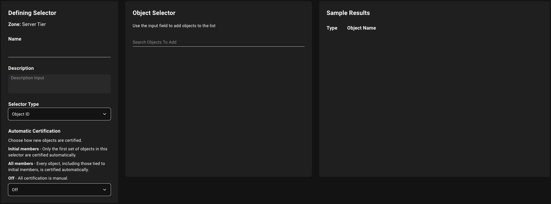 Define a selector Define a selector