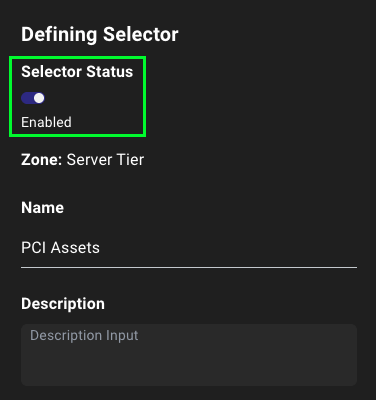 Edit a selector Edit a selector