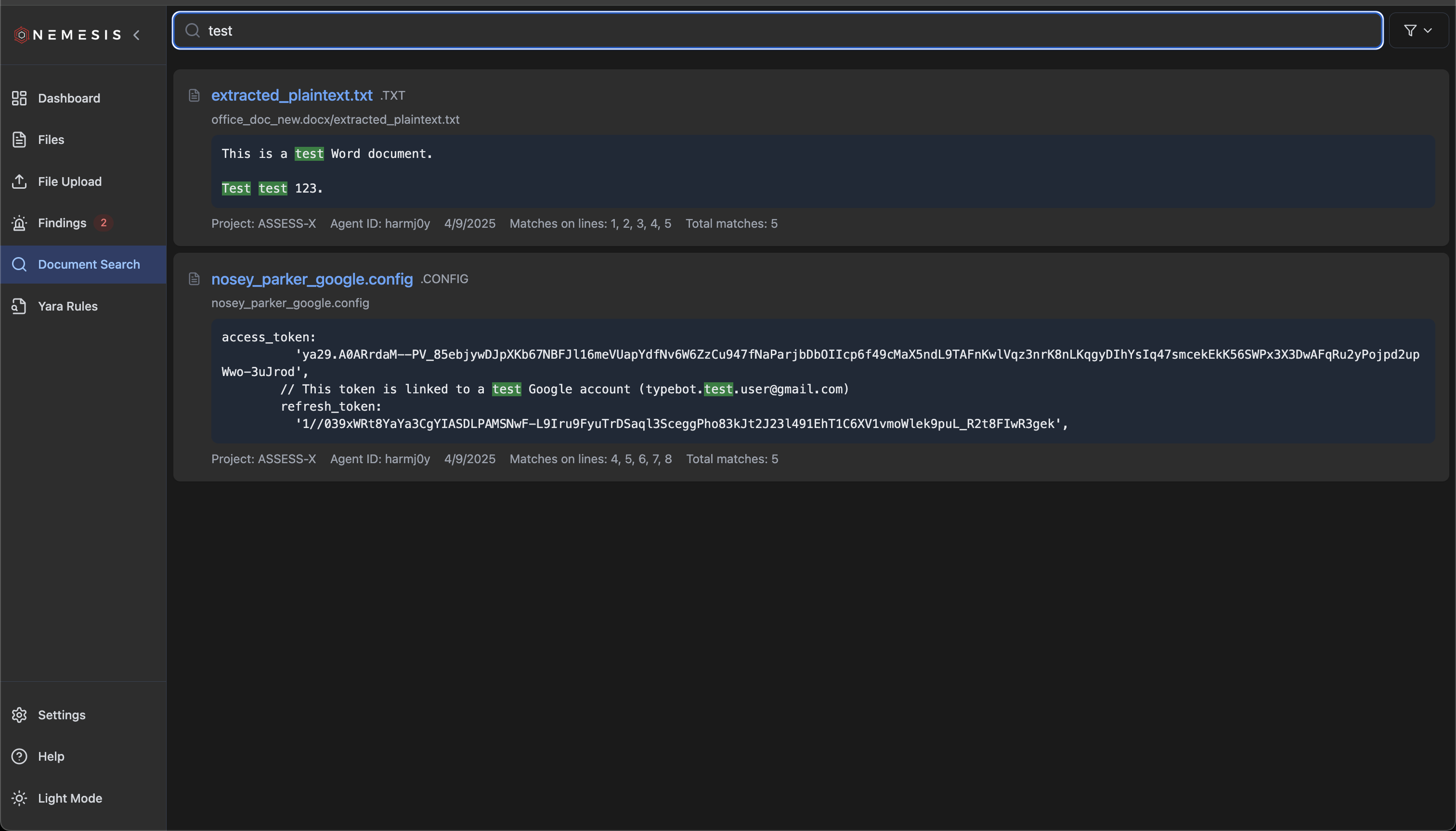 Nemesis Document Search