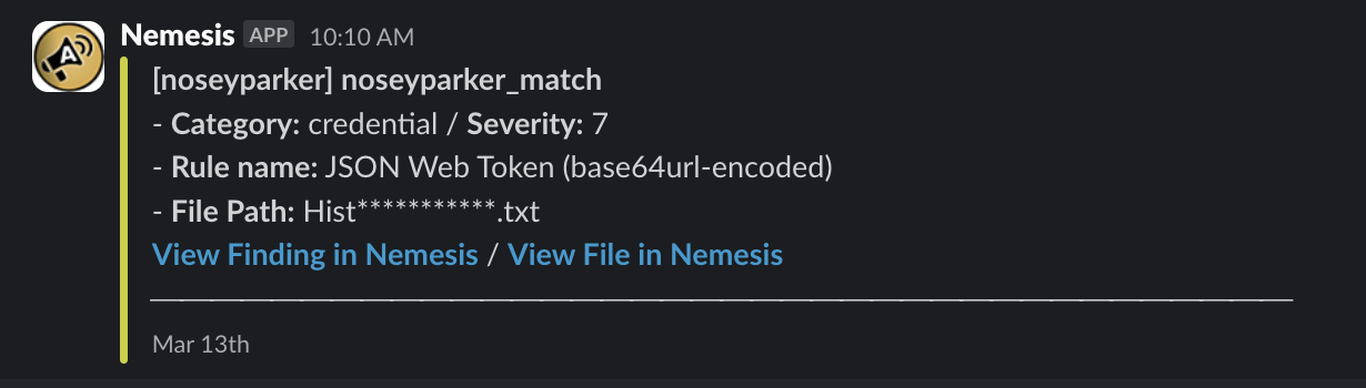 Nemesis Slack Alerting