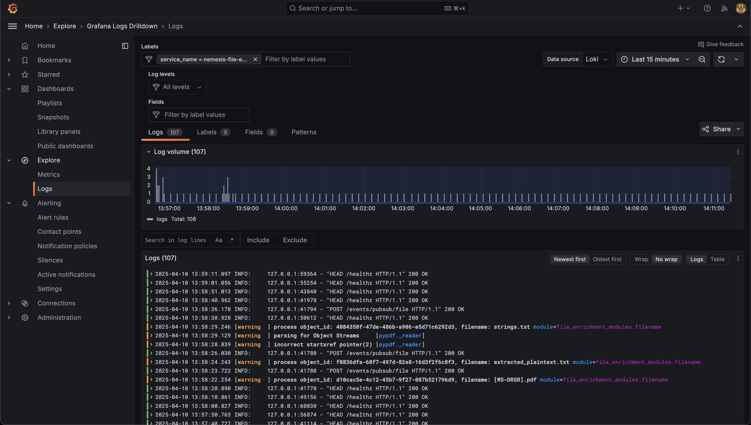 Grafana Logging