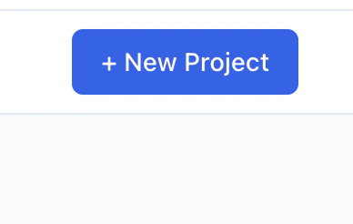 New Project button in the navigation