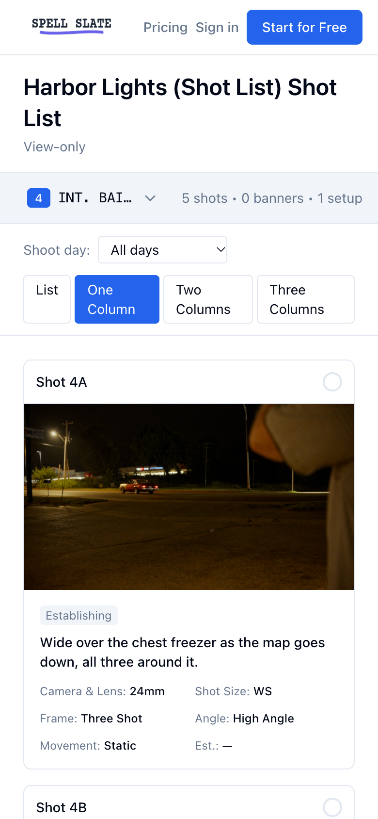 The same link on a phone: one card per row, with the reference frame