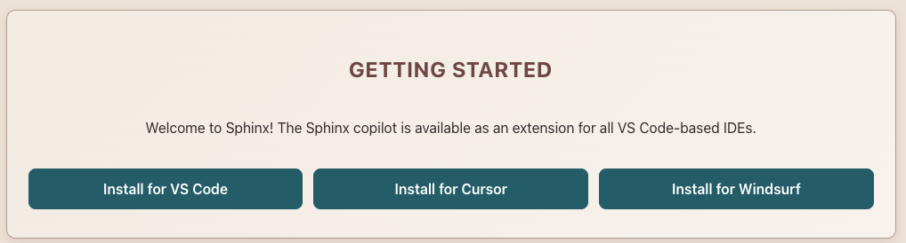 Sphinx installation options for different IDEs
