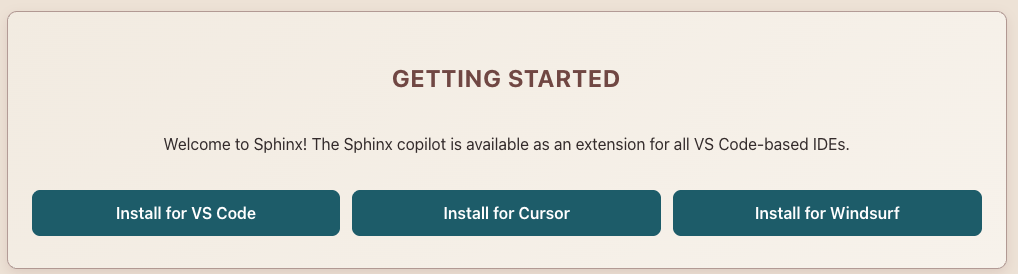 Getting Started - Sphinx Docs