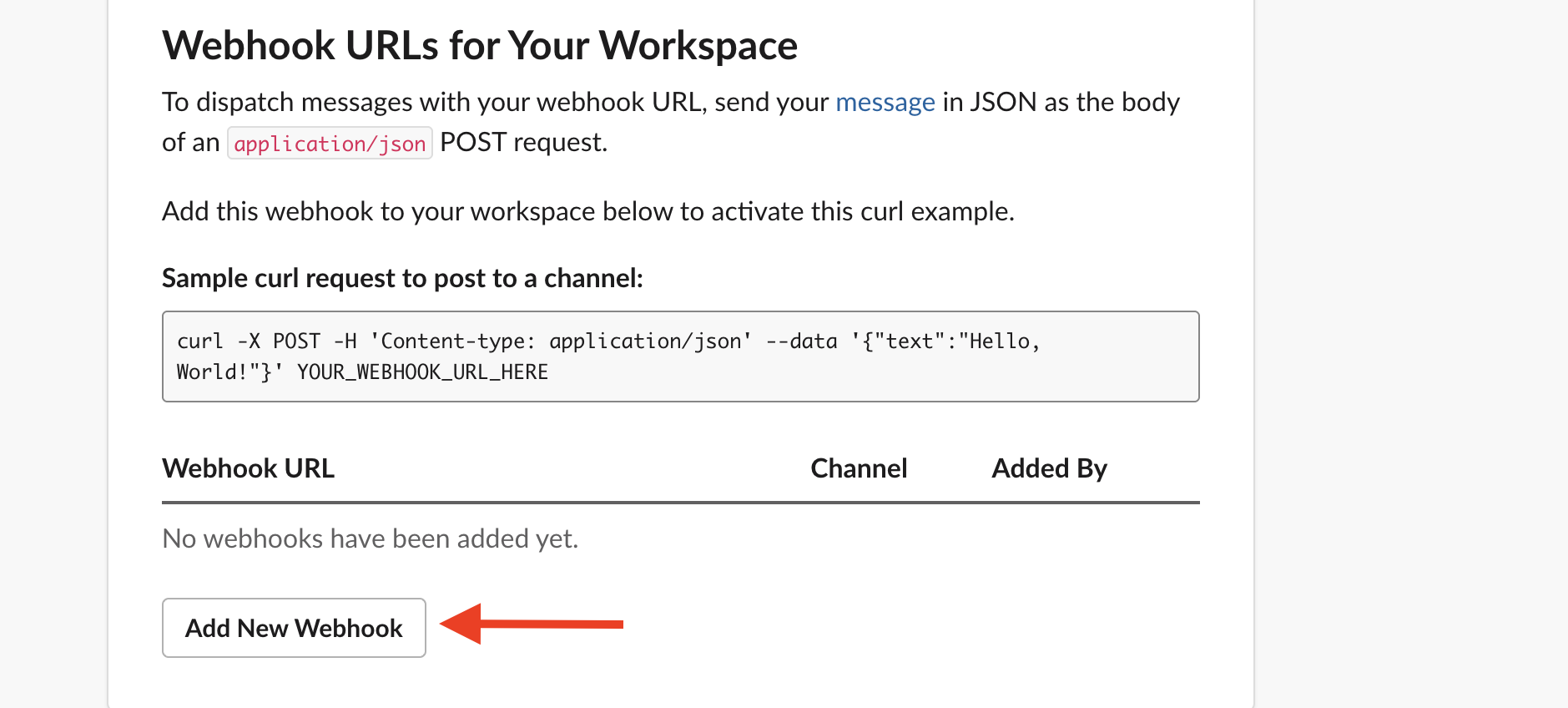 Enable Incoming Webhooks