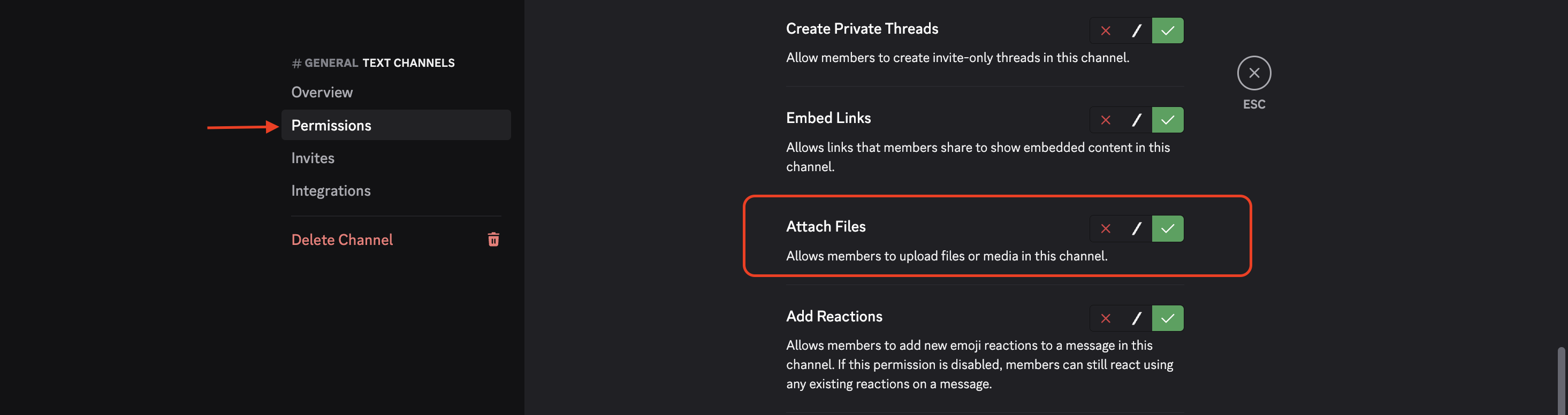 Enabling file attachments in Discord integration
