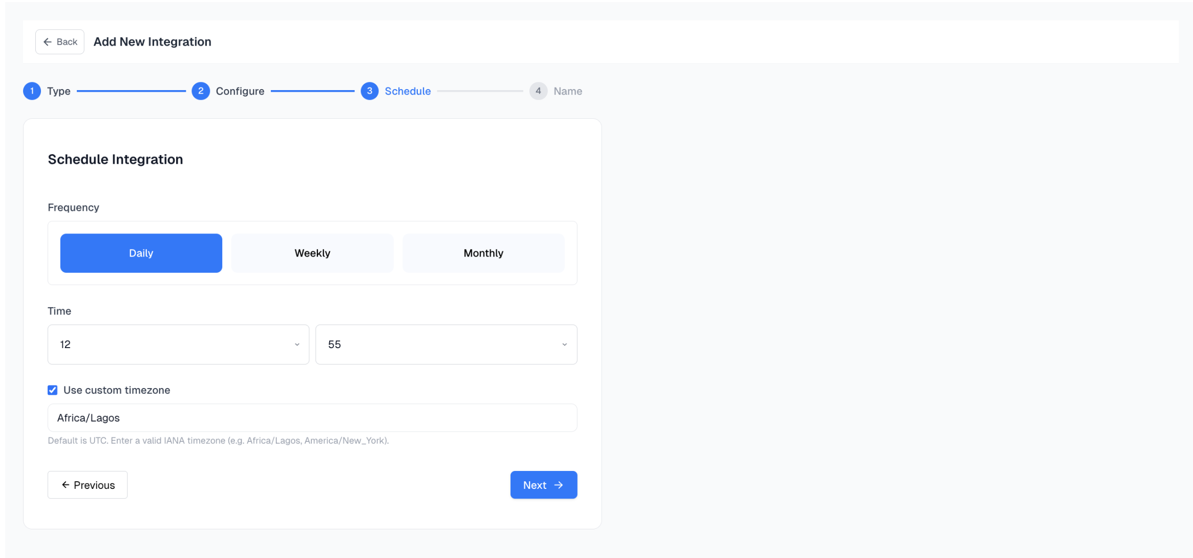 Scheduling the Discord integration run time