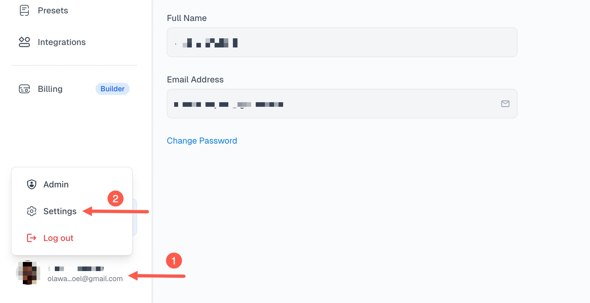 Spidra dashboard settings navigation