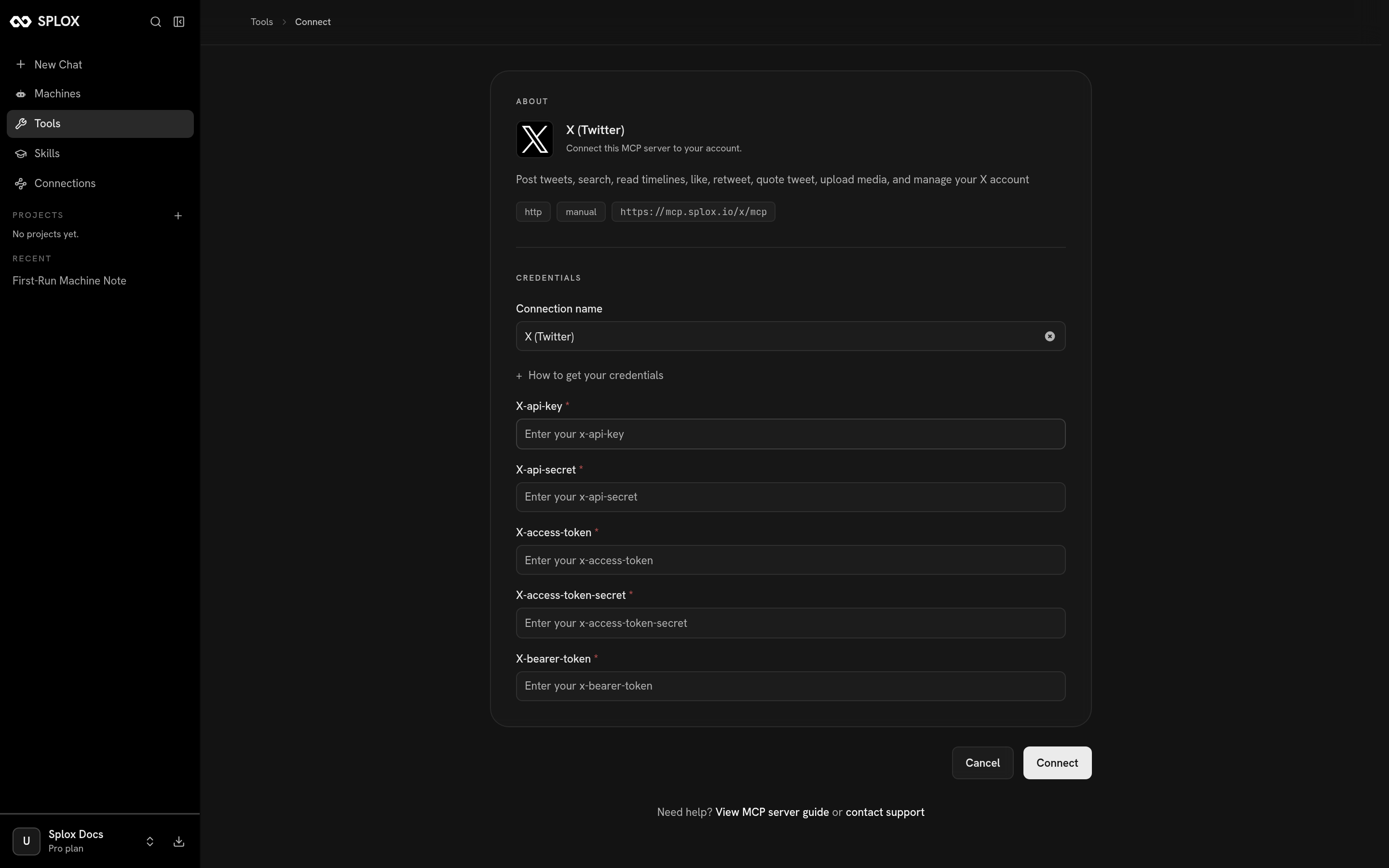 Connecting X (Twitter) with API keys