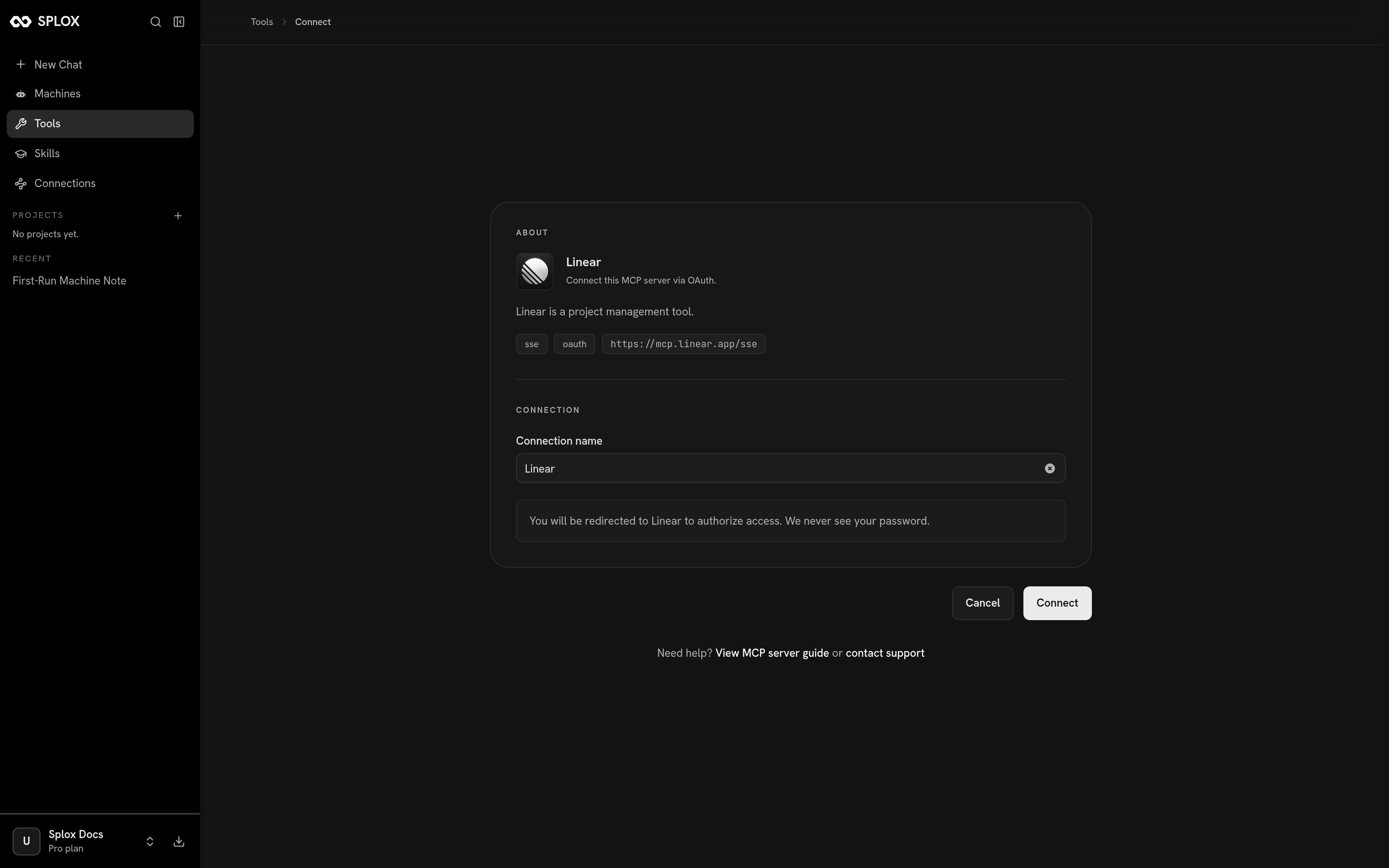 Connecting Linear over OAuth