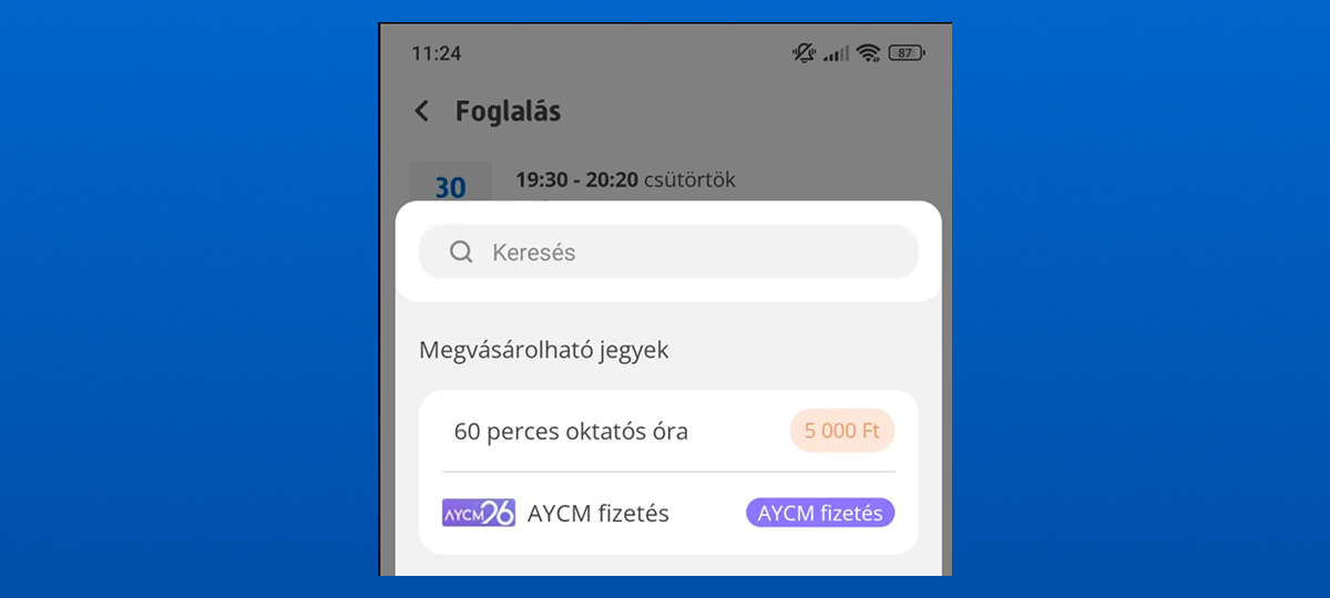 ACYM Csoportos Foglalás