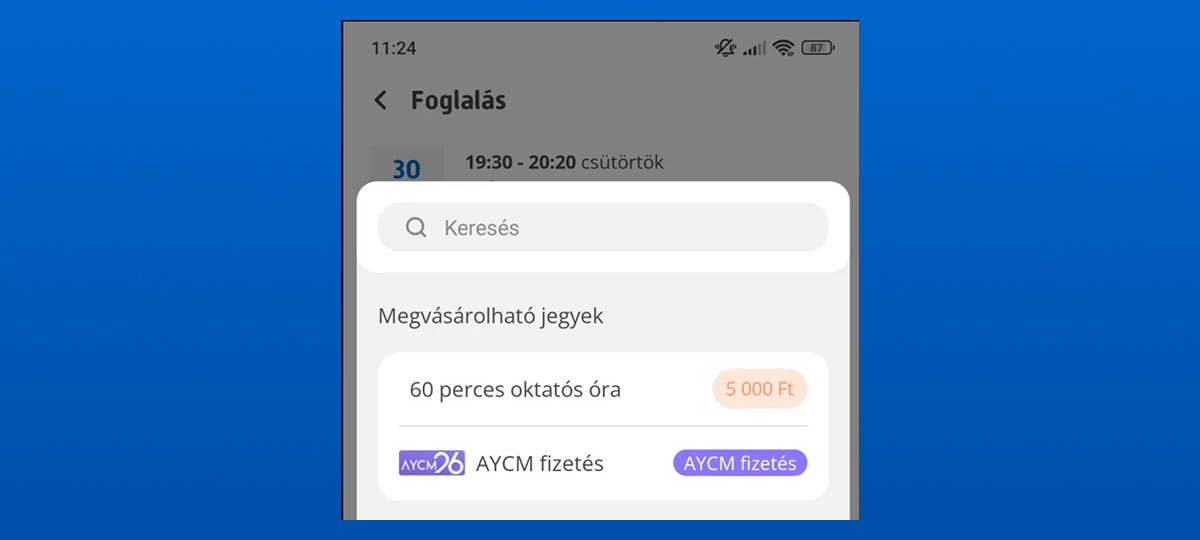 ACYM Csoportos Foglalás
