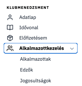 Alkalmazottkezelés Alkalmazottkezelés