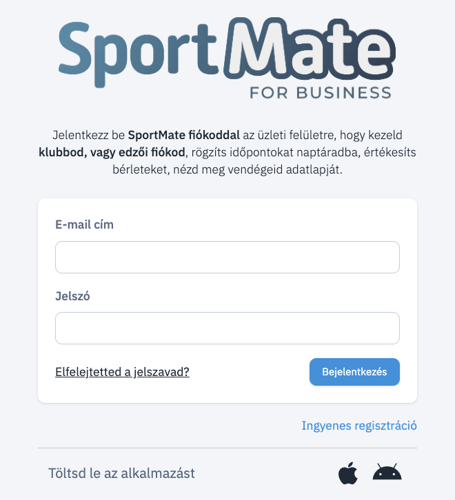 Bejelentkezési Képernyő