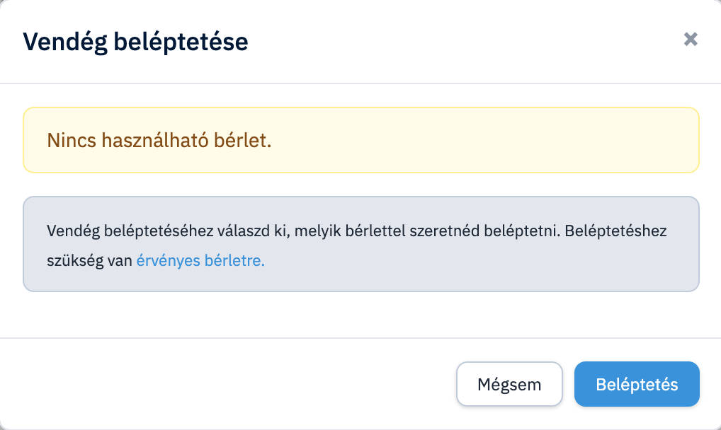 Nincs Bérlet