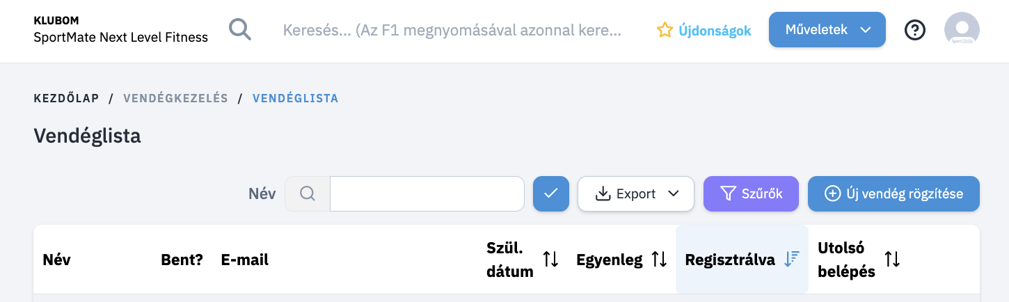 Vendeglista Reg