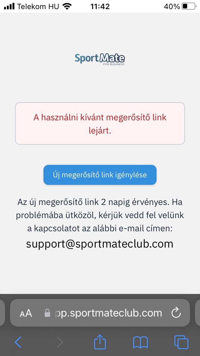 Megerősítő Link Lejárt Megerősítő Link Lejárt