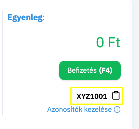 Meglévő Azonosítók