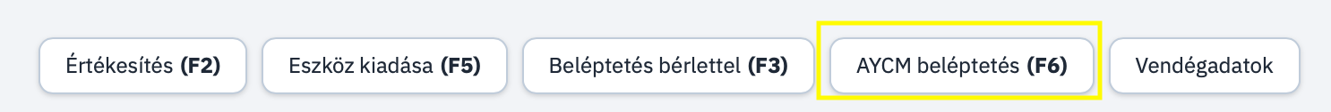 AYCM Beléptetés Gomb