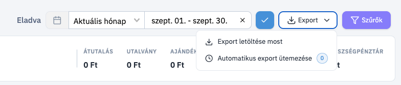 Automatikus Export 2