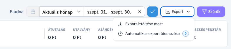 Automatikus Export 2