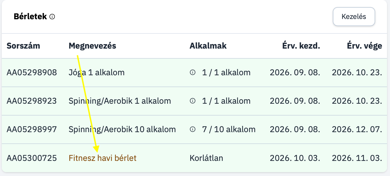 Előre Megvásárolt Jegybérlet