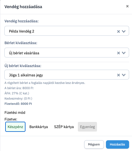 Foglalás 6 Foglalás 6