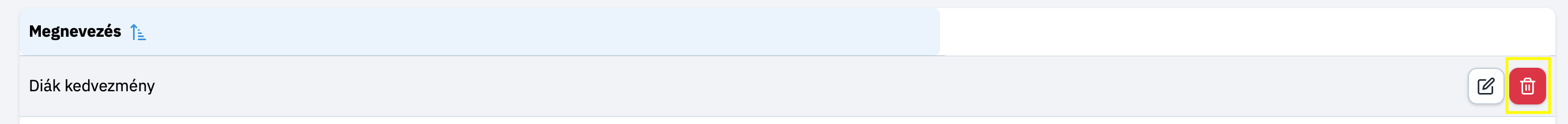Kedvezmény Globális Törlése