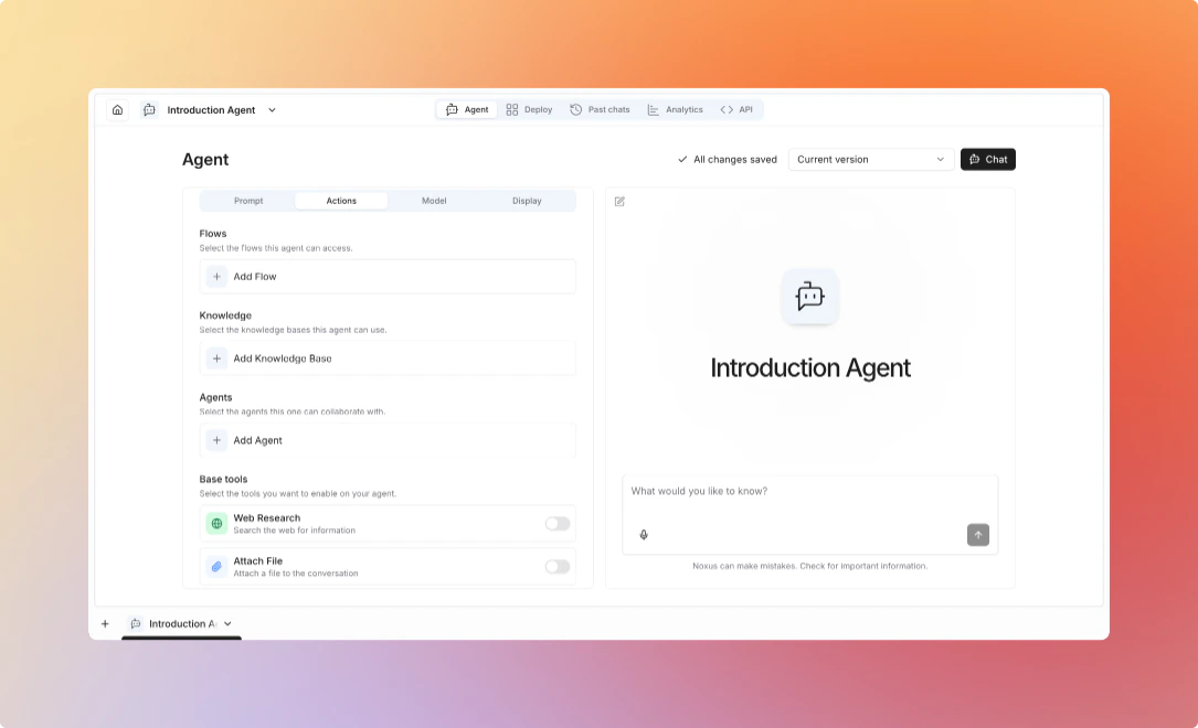 Agent Tools Interface