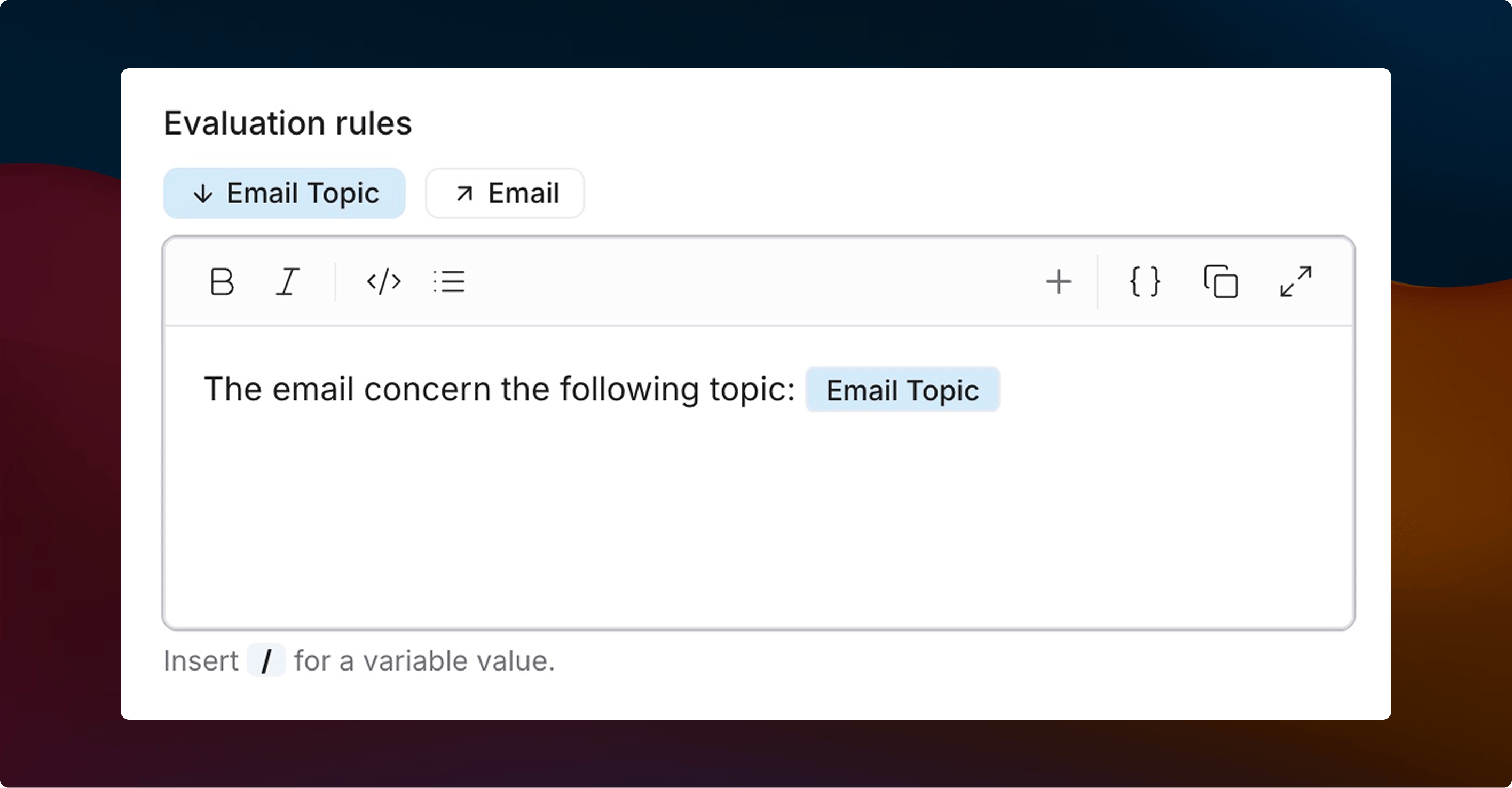 Input/output references