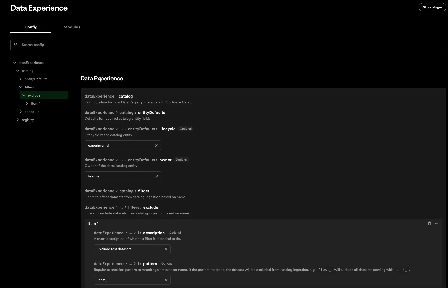Pattern Exclusion
Filters