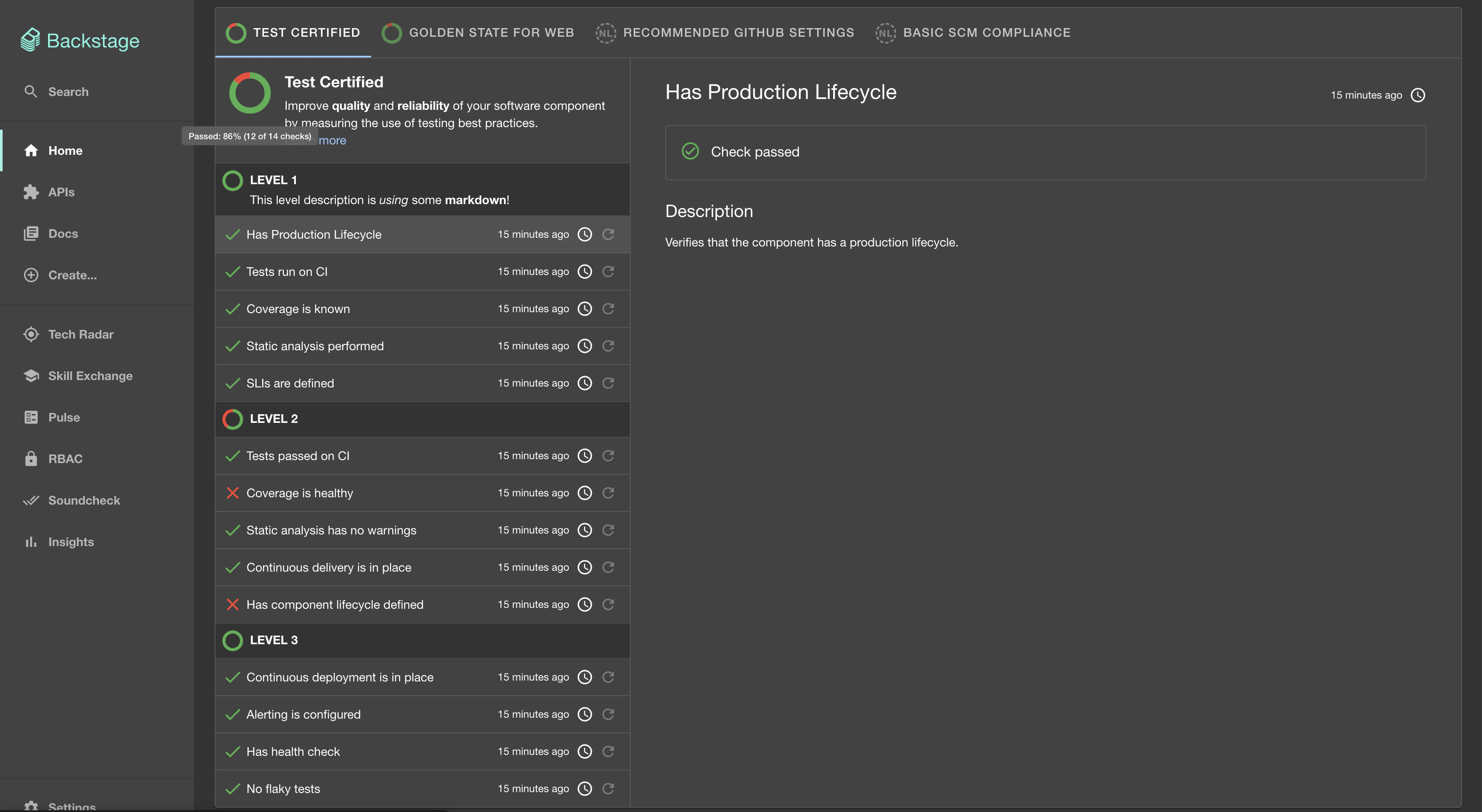 Soundcheck Track With Status
Badges