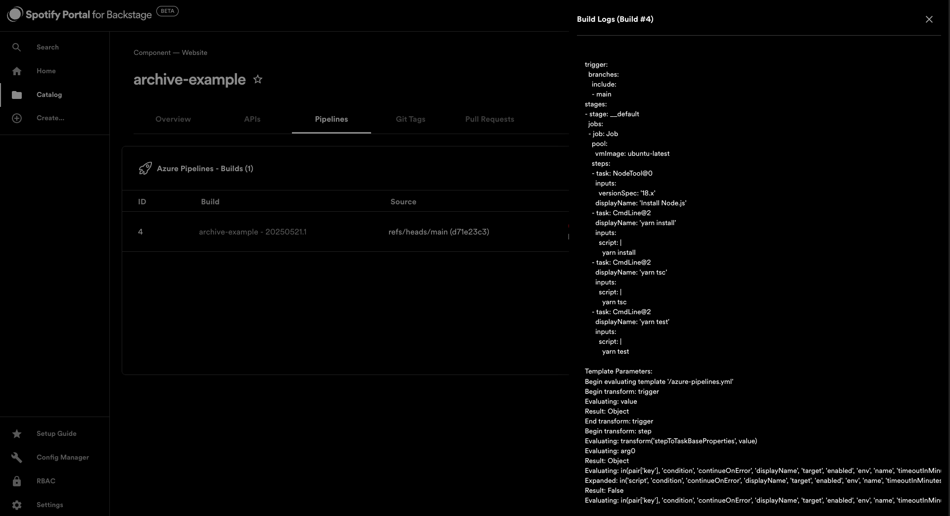 Install the Azure DevOps plugin - Spotify for Backstage