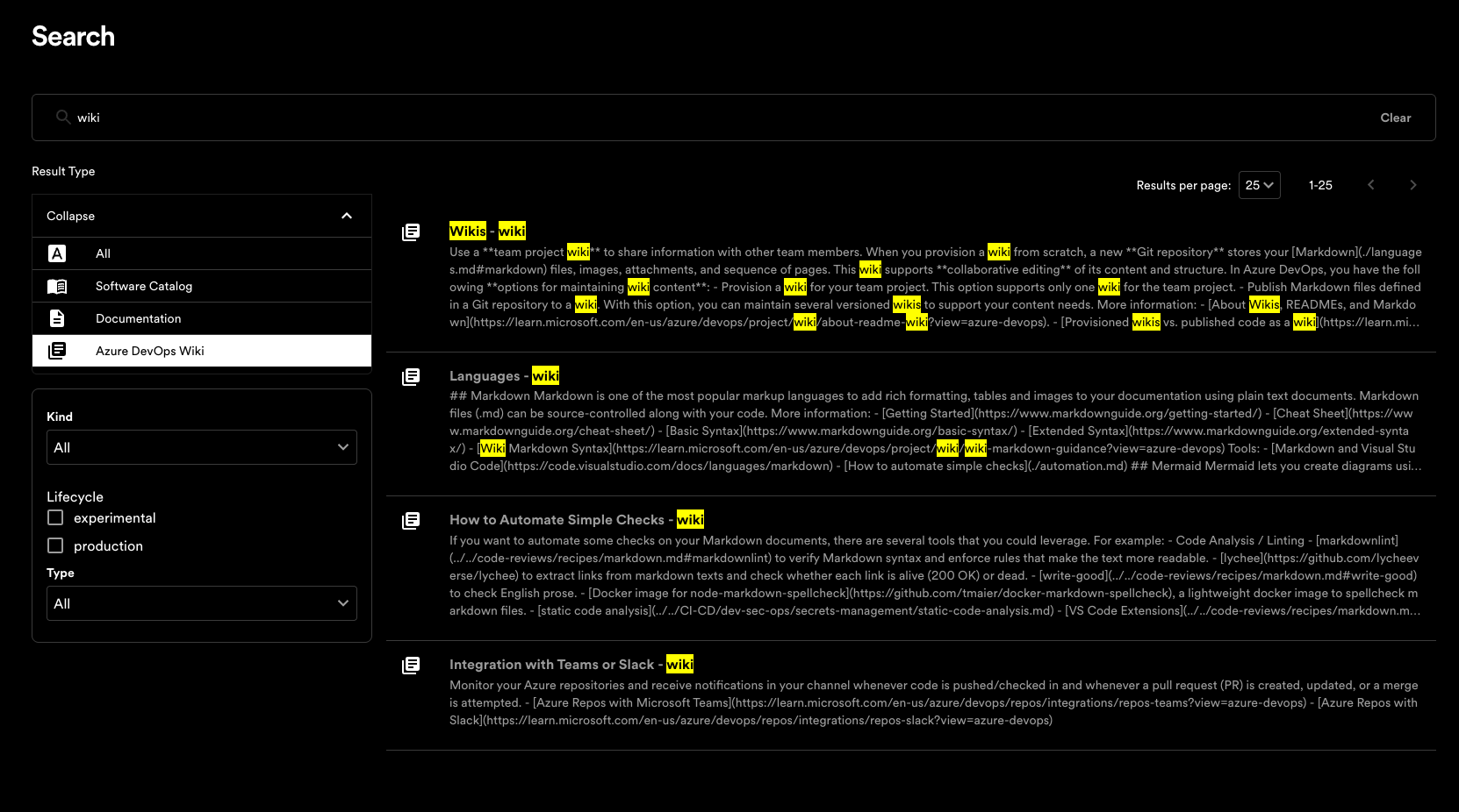 Install the Azure DevOps Wiki Collator - Spotify for Backstage