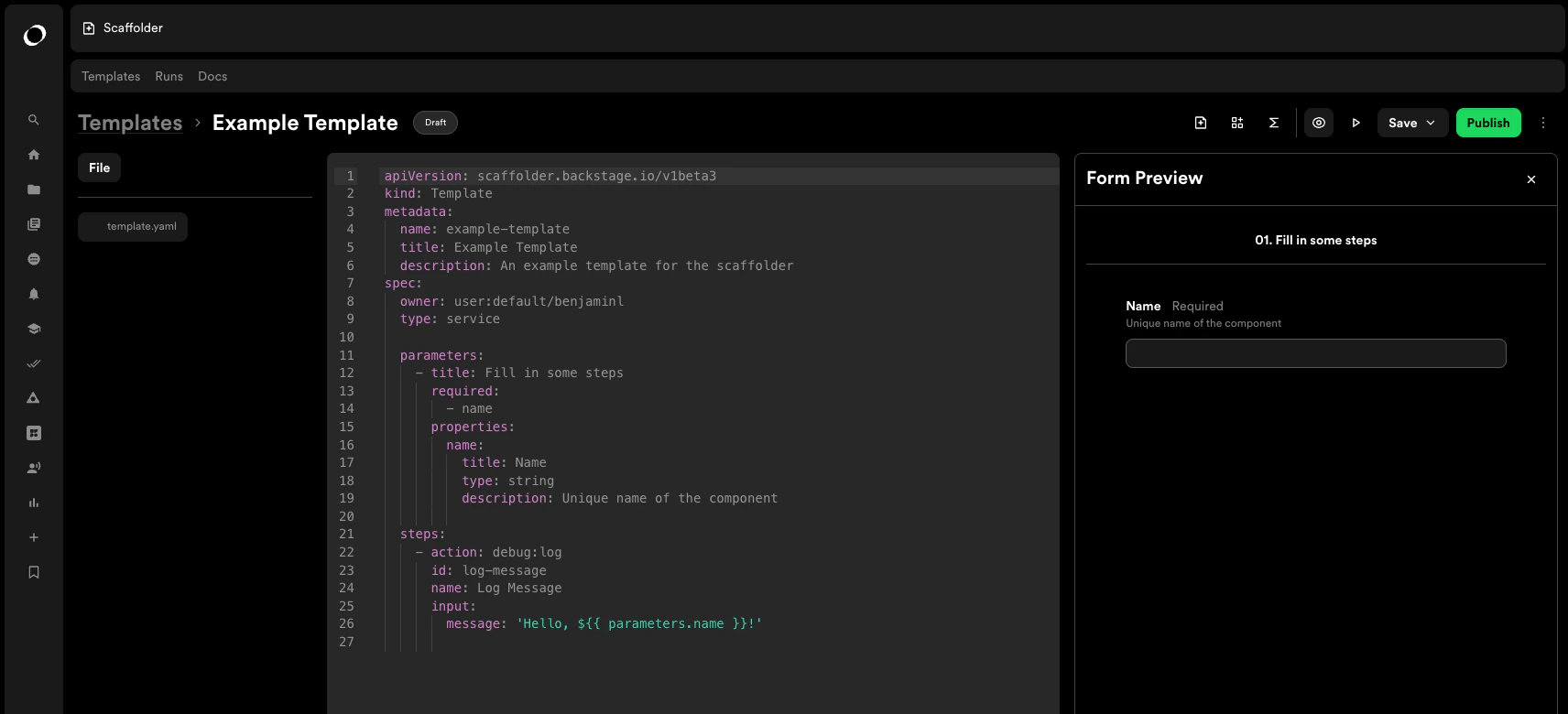 create from scratch editor