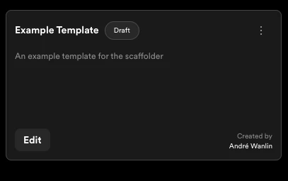 edit template card