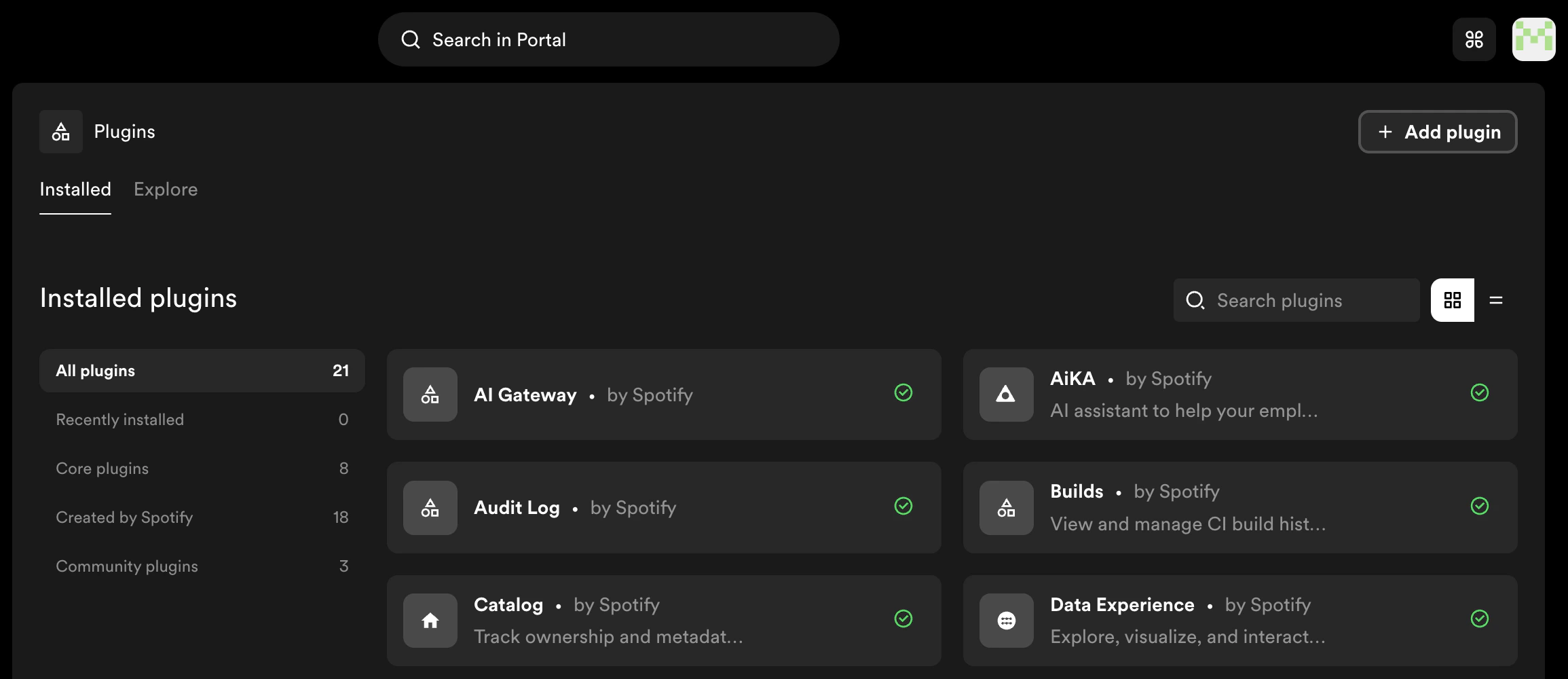 The Add plugin button on the Plugin Settings
page