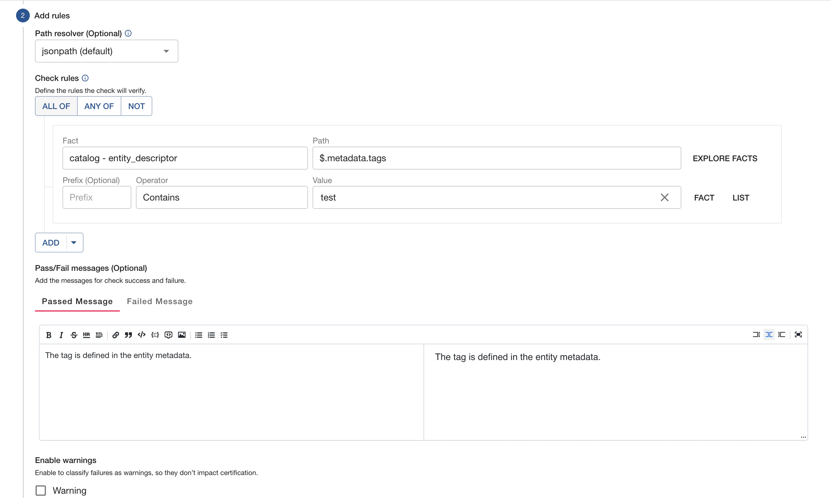 Soundcheck Edit Check
Rules