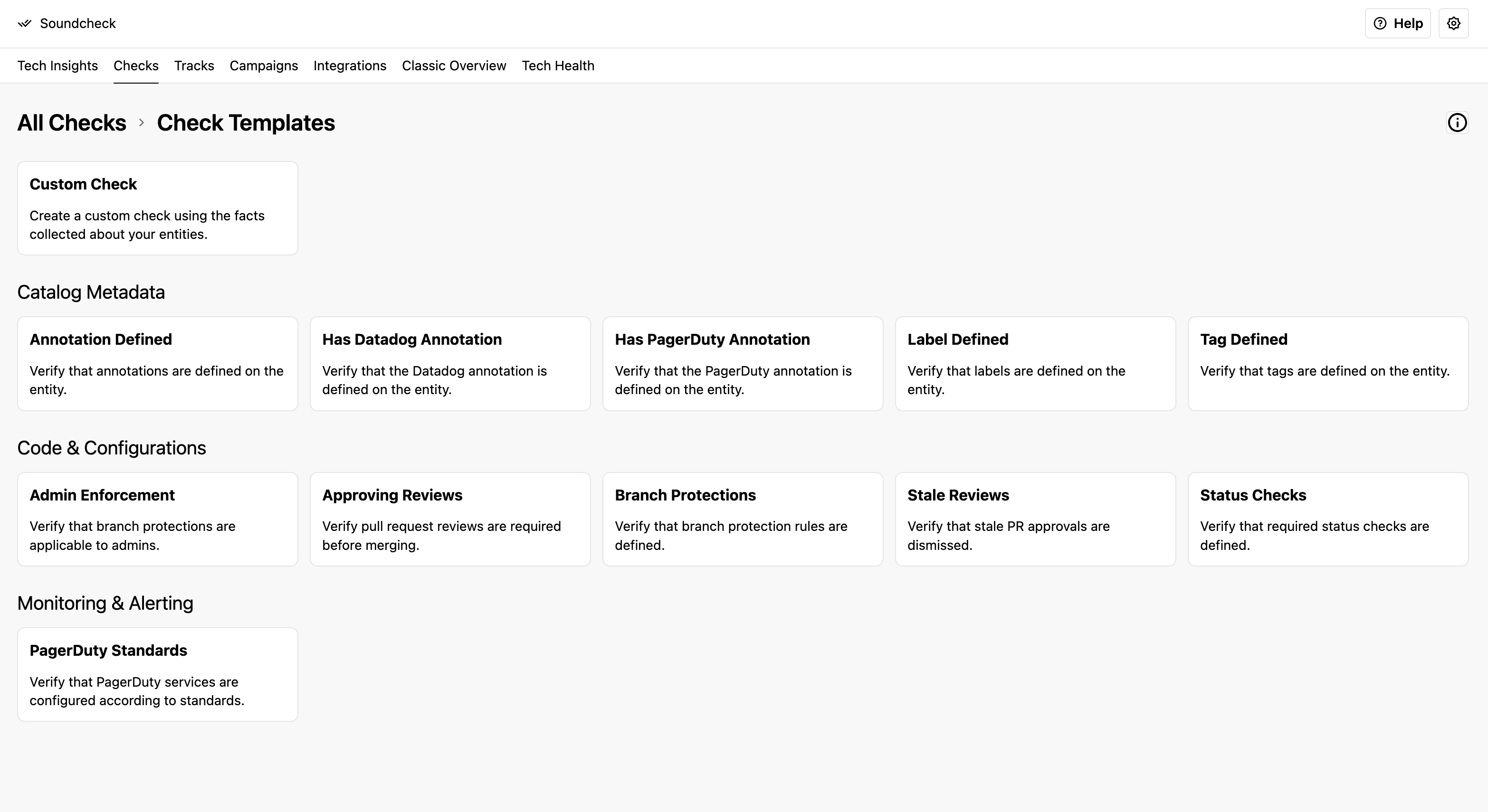 Soundcheck Create Check
Rules
