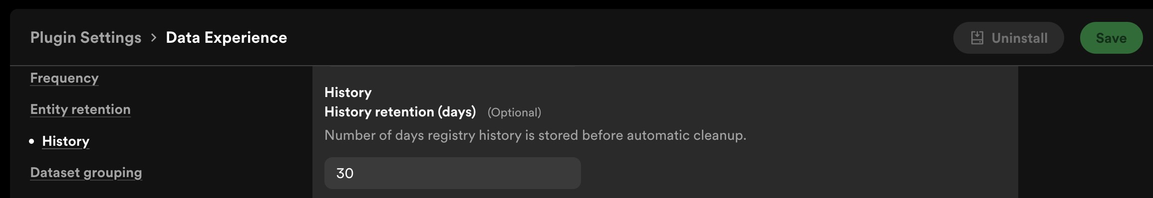 History