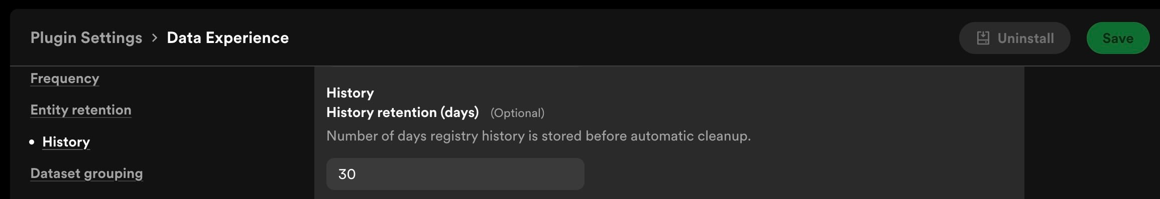 History