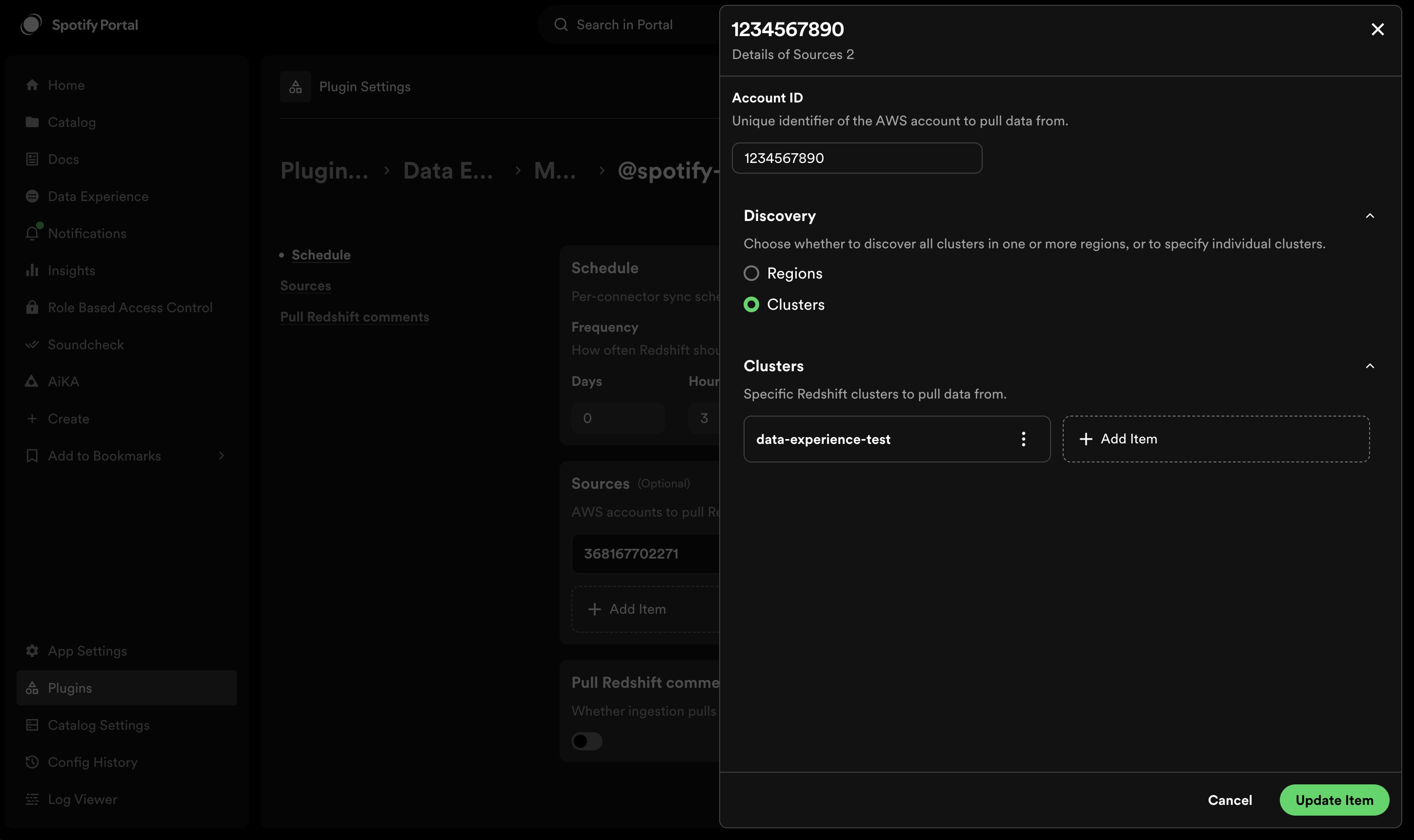 Redshift Source Limited Clusters