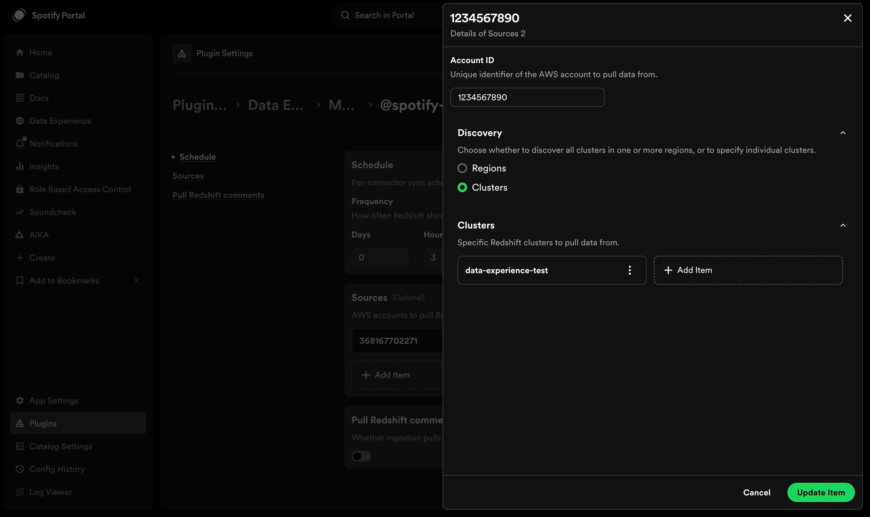 Redshift Source Limited Clusters