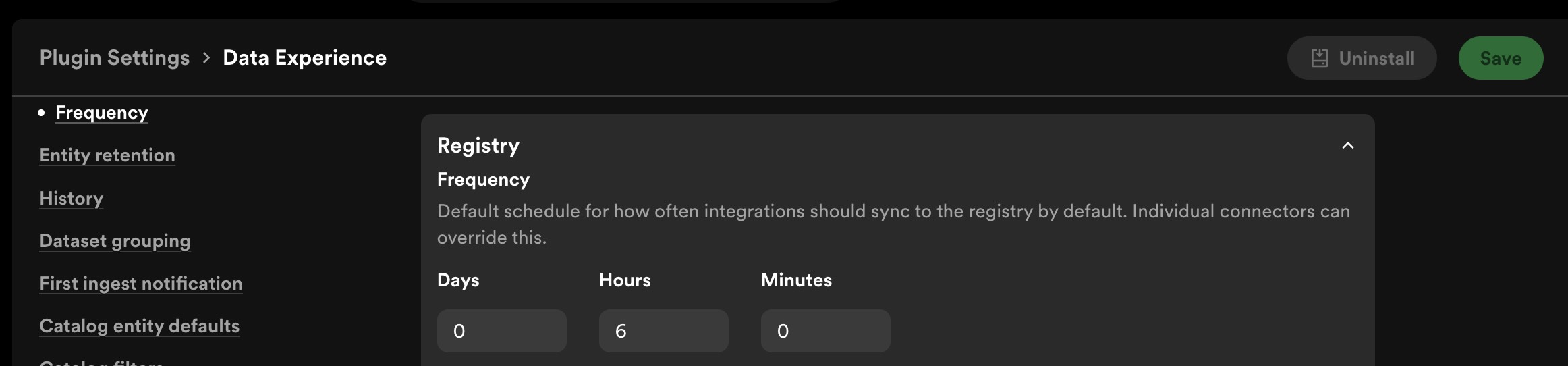Registry Default
Frequency